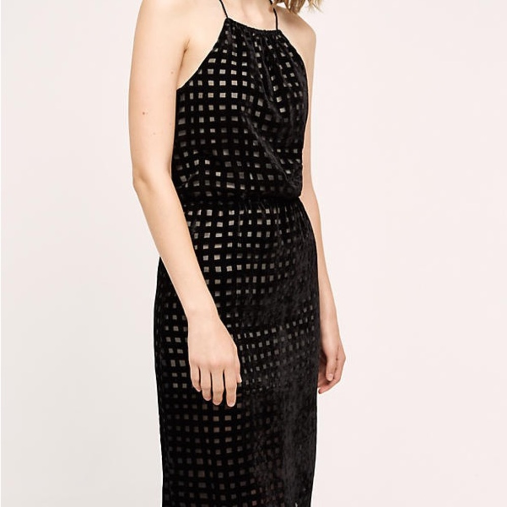 O2SKY by Anthropologie NWOT Black velvet sleeveless dress Size Large